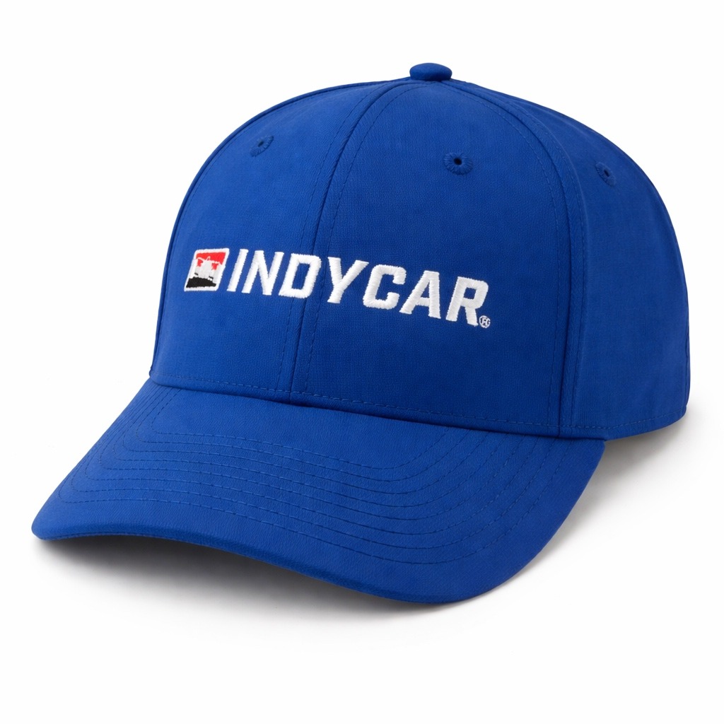 Official Indycar Flex Fit Hat  Royal Blue Performance Racing Cap Nwot Size SM